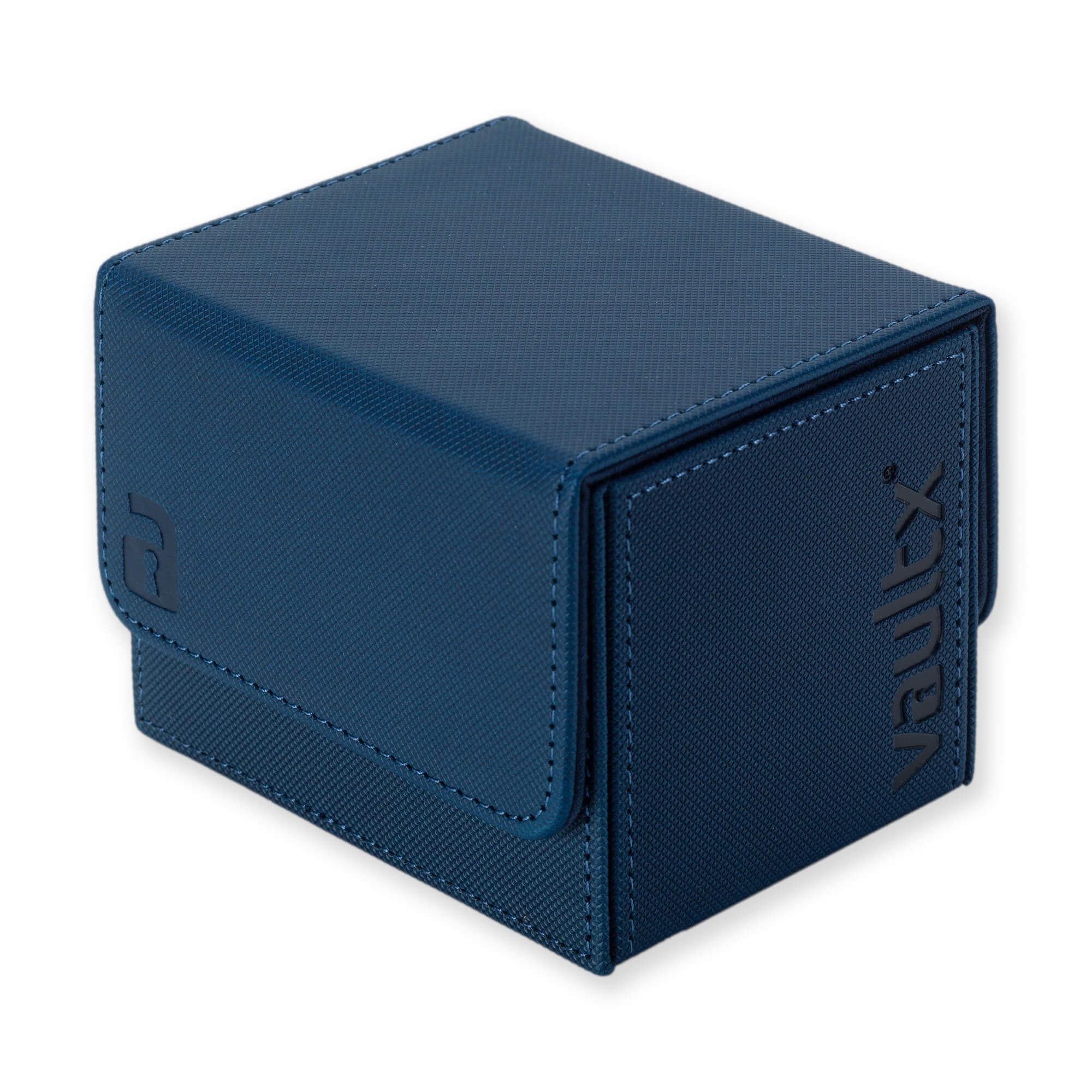 Vault X Trading Card Sideloading Deck Box, 100+ sleeved cards, Premium Exo-Tec Material, Card Holder Storage Box, Detachable Magnetic Lid, for MTG Commander Game, TCG (Blue)