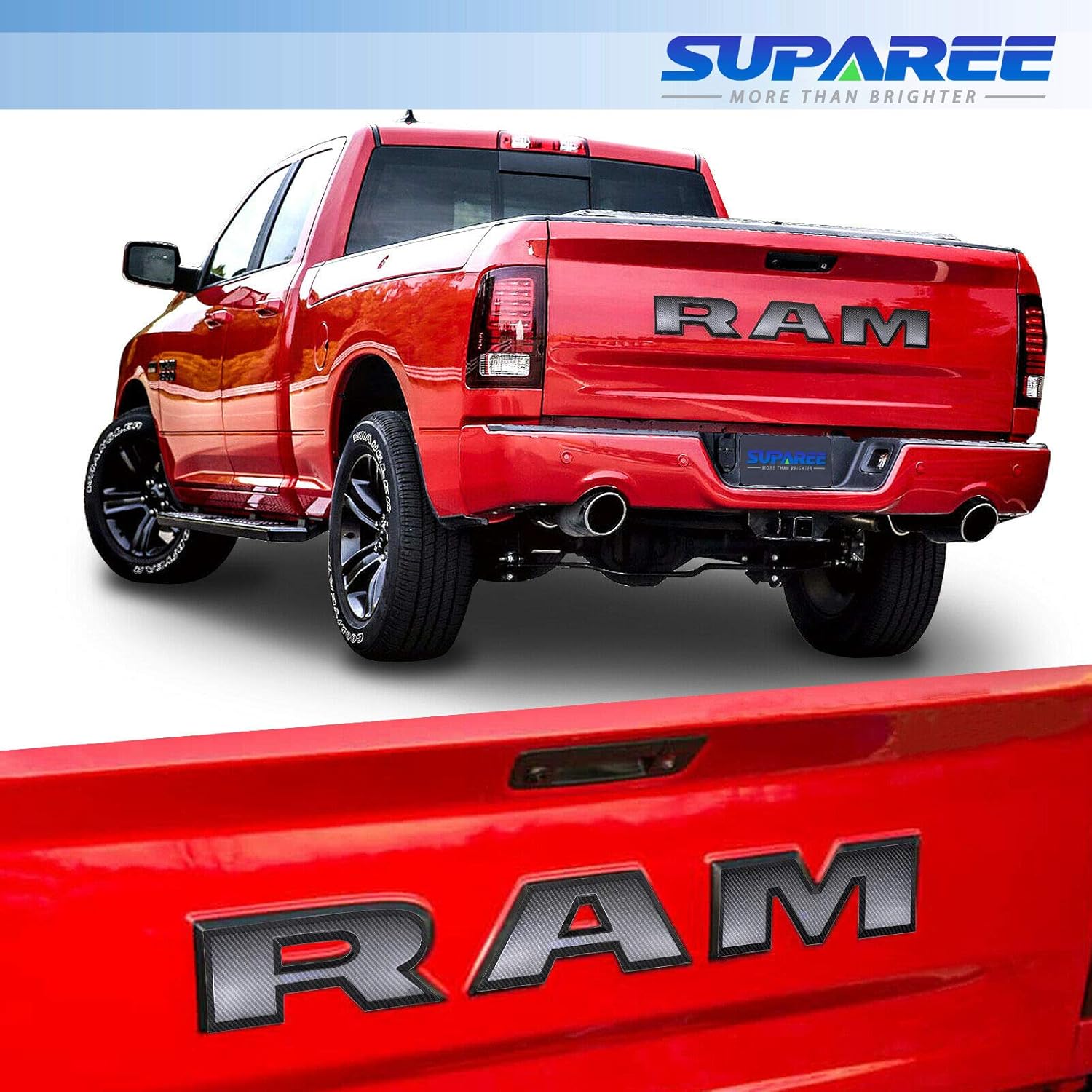 1set Dodge Ram 1500 Tailgate Ram Emblems Letters For Ram 2015 2018 Matte Black