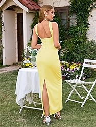 HTZMO Women Elegant Summer Bodycon Maxi Dress
