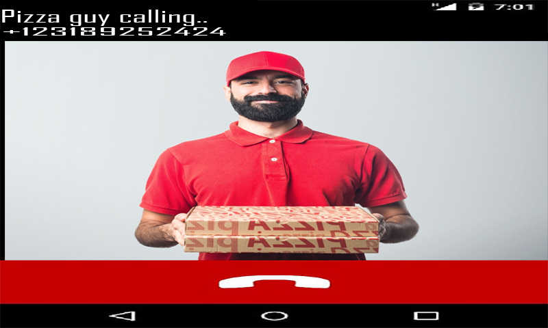 Scary Pizza Man Fake Call Prank Game ( Free Pizza Man Calling Prank ) - Gag Fake Phone Call ID from Pizza Delivery Man - Pizza Guy Fake Call Simulator - Thumbnail 2