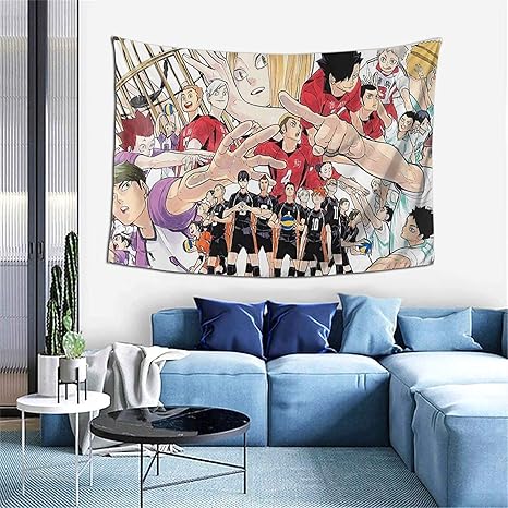 Amazon Co Jp ハイキュー タペストリー 壁飾り 豊富なキャラ柄 萌えグッズ 烏野高校 音駒高校 毛布 おしゃれ 壁掛け 大判 ファブリック 装飾用品 掛ける絵 背景布 装飾布 多機能 布ポスター お店 部屋飾り ホーム装飾 廊下玄関 固定釘付き 壁飾り人気 アニメギフト 152
