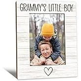 Beliran Grammy Gifts Picture Frame 5x7, Grammy Grandma Photo Frame, Christmas Birthday Gifts for Grammie Grandma from Grandson, Grammy's Little Boy Wooden Picture Photo Frames for Desk Home Room Decor