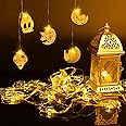 ANPHSIN Ramadan Eid String Light- 9.8ft 20LEDs Eid Moon Star Kerosene Lantern Lamp Battery Operated Mubarak Islam Decorative Indoor Lights String for Muslim Islamic Home Garden Patio Decor Supplies