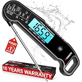 Atogou Professional Meat Thermometer Digital, <1 Sec Instant Read, Black | &plusmn;0.5℉Accuracy, IP67 Waterproof, Thermocouple Sensor Probe, with Hold, Magnetic Back, for Kithchen, BBQ, Grill for Men Him Dad