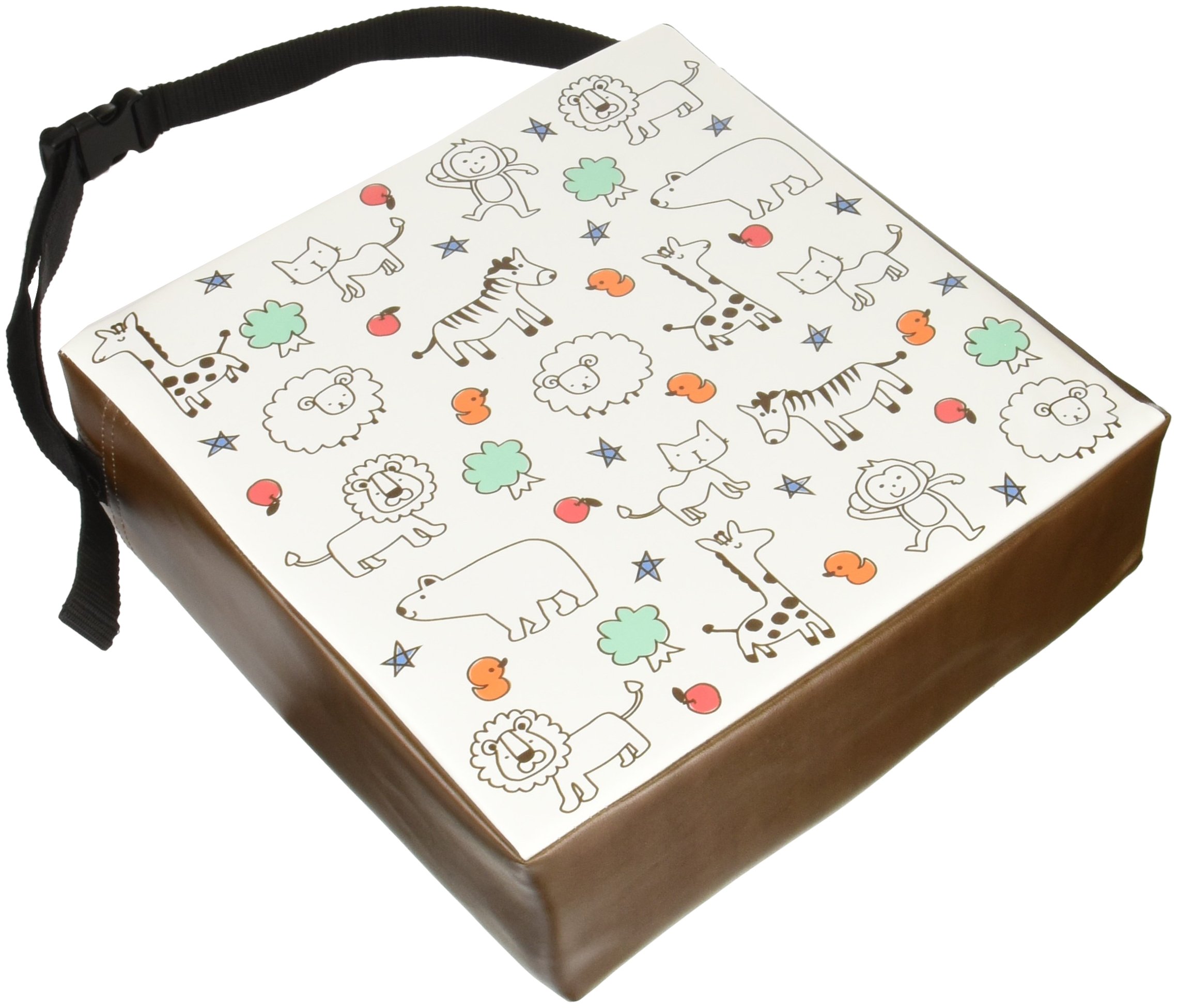 イマージ お子様用高さ調節クッション ブラウン 大人用のイスに簡単装着商品画像