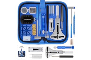 XOOL 210 PCS Watch Repair Kits, Including Watch Battery Change Kit, Watch Case Opener, Link Remover, Spring Bar Tools, Screwdrivers, and Portable Carrying Case with Instruction Manual