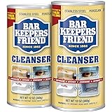 Bar Keepers Friend Powder Cleanser 12 Oz - Multipurpose Cleaner & Stain Remover - Bathroom, Kitchen & Outdoor Use - for Stain