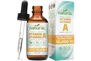 Vitamin A Drops 10000 IU - Liquid retinyl Palmitate with Coconut MCT Oil, Vegan micellized VIT A Supplement for Skin and Acne
