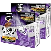 Hot Shot Bedbug and Flea Fogger with Nylar 3 Count-2 Ounce Cans, 2 Pack | Kills Bed Bugs, Fleas, Lice &amp; Ticks, Inhibits Flea Reinfestation up to 7 Months, Use Indoors, Treats 2,000 Cu. Ft.