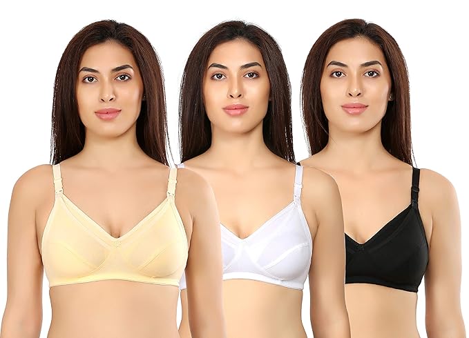 Women' Breastfeeding Maternity Bra for Women's Pack of 3