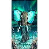 JATOK 5D Diamond Painting Kits for Adults (27.56 x 15.7 inch) DIY Large Elephant Full Round Drill Cross Stitch Embroidery Pictures Arts Paint by Number Kits Diamond Painting Kits for Home Wall Decor