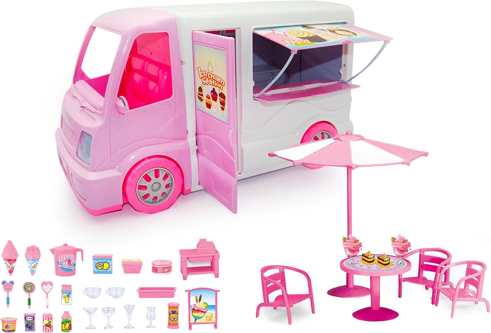 DanyBaby DIY Ice Cream Cart Play Set With Light & Music Ice Cream Truck Best Gift Pretend Play Set