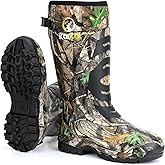 Kalkal Hunting Boots for Men Women, Insulated Waterproof Warm Rubber Boots with 6mm Neoprene Rubber, for Hunting, Gardening, Farming, Fishing, and Yard Work