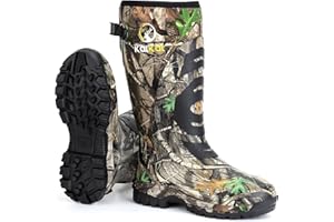 Kalkal Hunting Boots for Men Women, Insulated Waterproof Warm Rubber Boots with 6mm Neoprene Rubber, for Hunting, Gardening, Farming, Fishing, and Yard Work