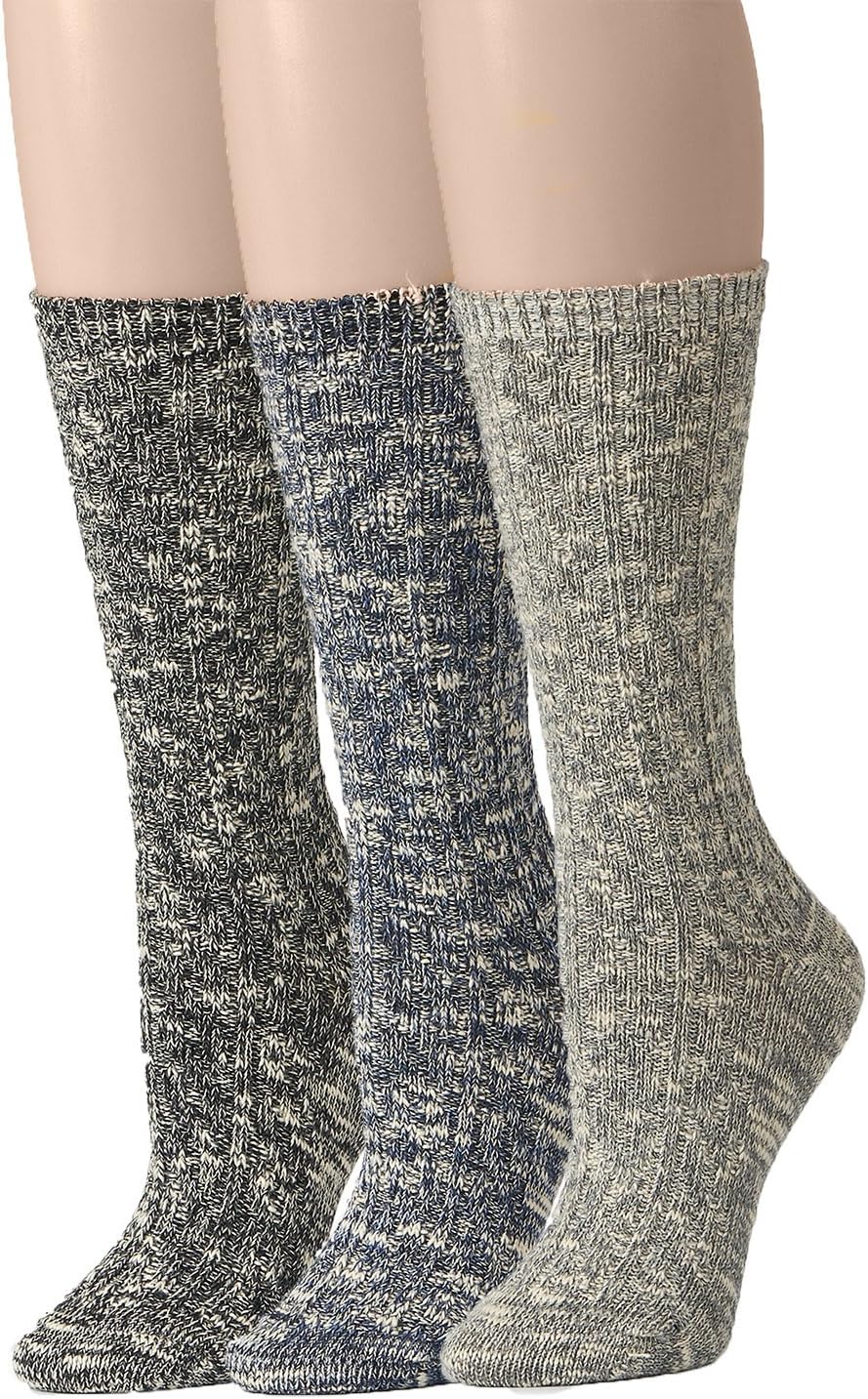 Leotruny Women's Slouch Vintage Knit Cotton Boot Socks