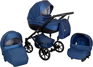 Kinderwagen Babywagen Kombikinderwagen Zeo Storm 3in1 Komplettset mit Zubehör KEIN CHINA PRODUKT 0-3 Jahre 0-15 kg Insektenschutz Einkaufstasche Regenschutz Buggy Autositz (ST8)