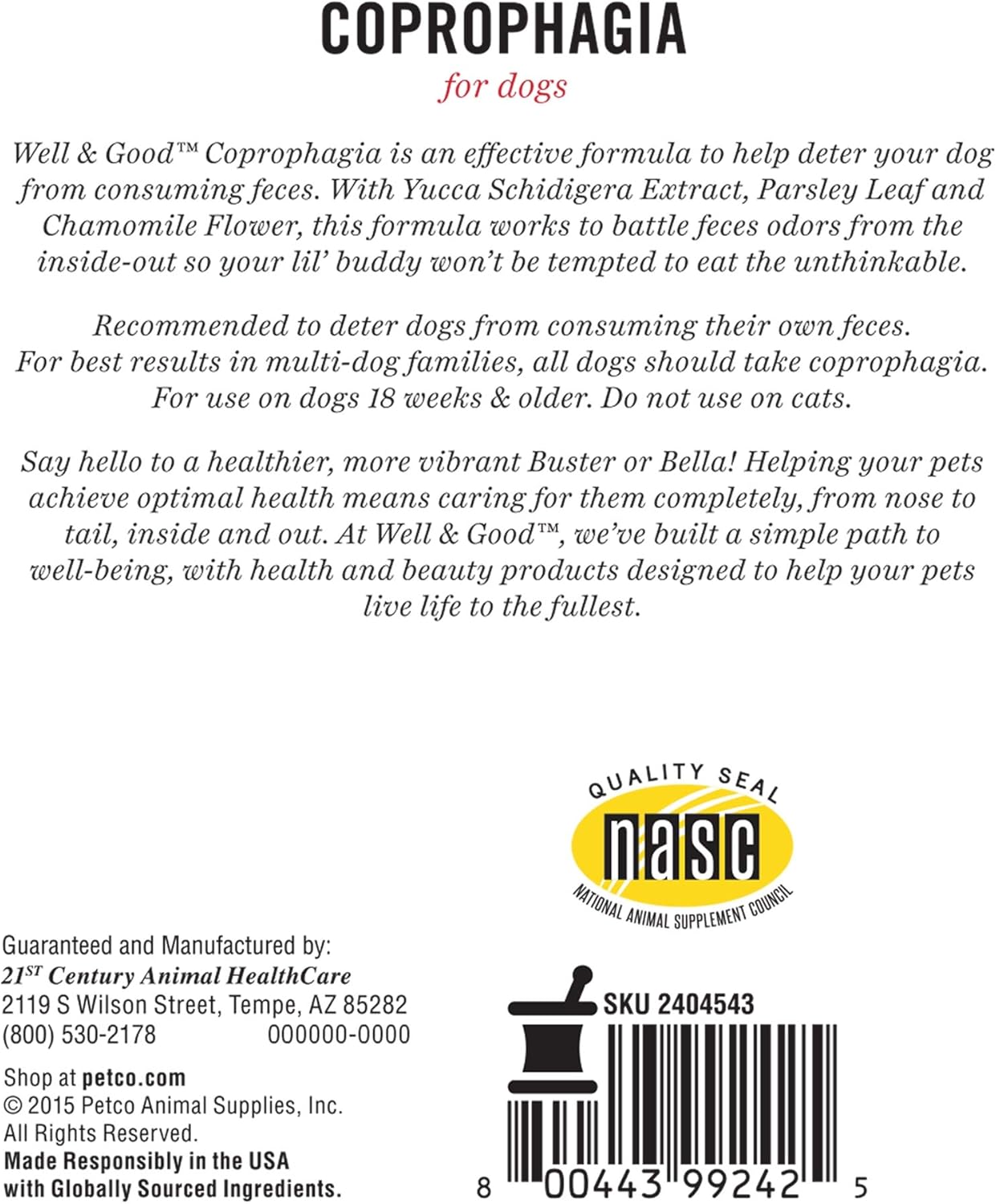 well and good coprophagia