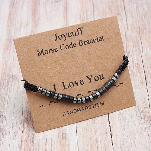 Men's Bracelet Gifts I Love You Gifts for Him Boyfriend Morse Code