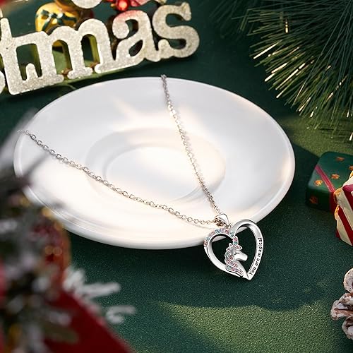 Believe In Your Dreams Personalized Granddaughter Faceted Crystal Unicorn Pendant Necklace - Personalized Jewelry - Foto 10