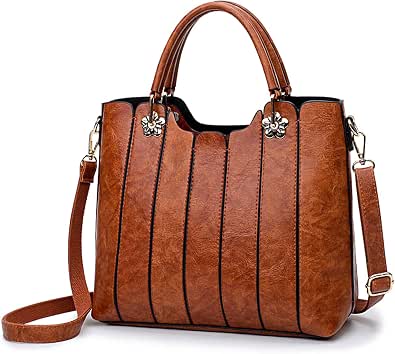 Bolso de cuero vegano - asas superiores mujer bolso - uso diario : Ropa,  Zapatos y Joyería - Amazon.com