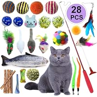 46-teiliges Katzenspielzeug Set – Bunte Federn, Schläuche & Spiralspulen Für Indoor-Katzen, BPA-frei