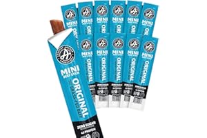 Country Archer Mini Beef Jerky Sticks - Grass Fed Beef Sticks Individually Wrapped, Bulk Snack Packs, Gluten Free, Paleo, Keto - .5 oz (Pack of 12)