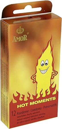 Amor Hot Moments Condones Efecto Caldo - 12 Unidades: Amazon.es: Salud y cuidado personal