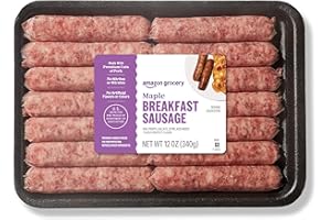 Amazon Grocery, Maple Breakfast Sausage Links, 12 Oz, Frozen (Previously Fresh Brand, Packaging May Vary)