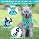 Grantop Cat Harness and Lead Set Mint Green S Reflective Escape-Proof Vest view 3
