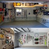 PiPaFox Heavy Duty Garage Hooks 4 Pack Double Round J Hanger Tool Organizer view 6