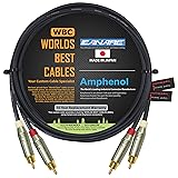 WORLDS BEST CABLES 3 Foot RCA Cable Pair - Made