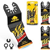 Titanium Carbide Oscillating Tool Blades for Hard Metal and Nails, 3-Pack | Multitool Blades, Oscillating Tool Blade, Multi Tool Blades Kits Quick Release for Hard Material, Bolts and Screws