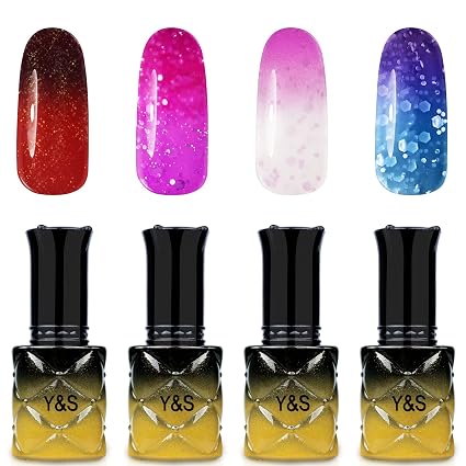 Ys Set Di 4 Smalti Gel Per Unghie Che Cambiano Colore In