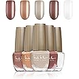 Nicole Miller Shimmery Nail Polish Collection - Long-Lasting Shine for Radiant Nails, Perfect Nudes
