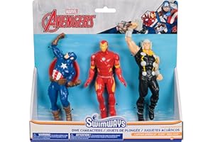 SwimWays Marvel Avengers Dive Character 3-Pack, Swimming Pool Accessories & Kids Pool Toy, Avengers Toys, Weighted Figures, M