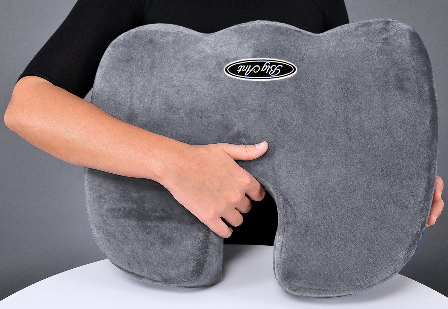 Car Seat Cushion - Coccyx Orthopedic Comfort Memory Foam for Back Pain and Sciatica Relief - Perfect for Office Chair 100% Memory Foam Guaranteed(Gray)