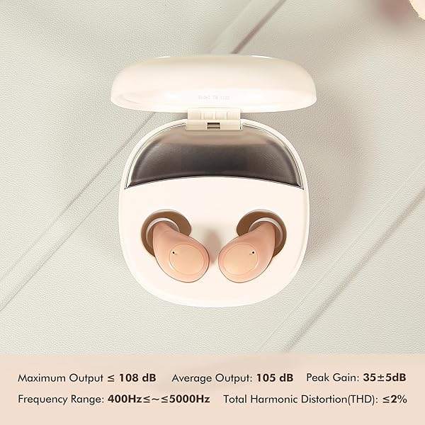 AUYEESNC OTC HEARING AIDS FOR SENIORS RECHARGEABLE HEARING AMPLIFIERS WITH NOISE CANCELLING FOR MILD TO MODERATE HEARING LOSS, IN EAR NEARLY INVISIBLE, AUTO ON/OFF, MEMORY FUNCTIONS, PORTABLE CHARGING CASE, LED DISPLAY ELDERLY-FRIENDLY