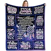 Sulpoie Niece Gifts from Auntie, Nieces Blanket Gift for Nieces from Aunt, Mothers Day, Birthday Gifts for Niece Adult from Aunt/Uncle, to My Niece Throw Blanket 60"X 50"