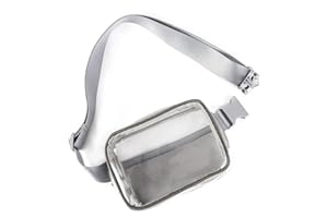 Didida Clear belt bag, See Through Fashion Waist Packs Unisex Transparent Fanny Packs for Women Men crossbody with Adjustable Strap for Workout Travel Running Cycling, Clear Bags for Stadium Approved