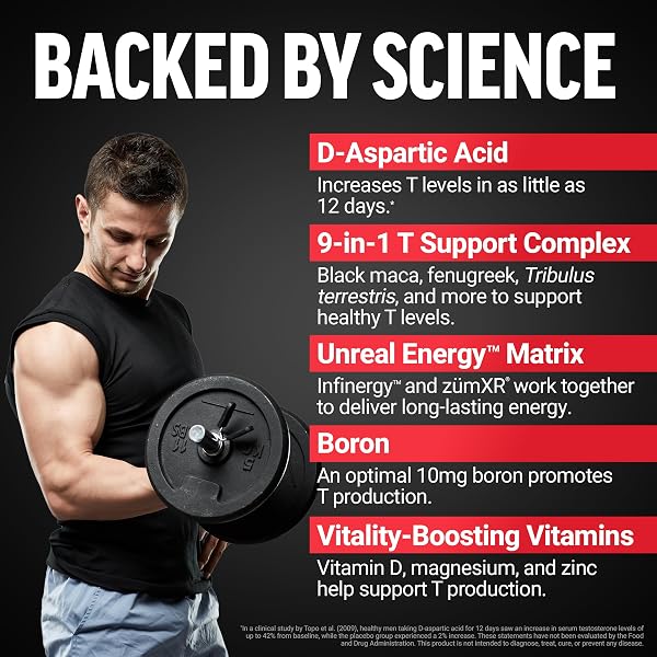 FORCE FACTOR TEST X180 BOOST, 9-IN-1 T SUPPORT FOR MEN WITH D-ASPARTIC ACID, BORON, FENUGREEK, TRIBULUS TERRESTRIS & ZUMXR TO HELP BOOST ENERGY, VITALITY & PERFORMANCE, 120 TABLETS