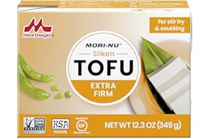 Mori-Nu Silken Tofu Extra Firm | Velvety Smooth and Creamy | Low Fat, Gluten-Free, Dairy-Free, Vegan, Made with Non-GMO soybeans, KSA Kosher Parve | Shelf-Stable | Plant protein | 12.3 oz x 12 Packs