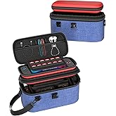 ProCase All-in-One Carrying Case for Nintendo Switch 2, Dual-Layer Hard Shell Travel Bag for Console, Dock, Controllers & Accessories, Protective Storage Case, Large Capacity -Blue