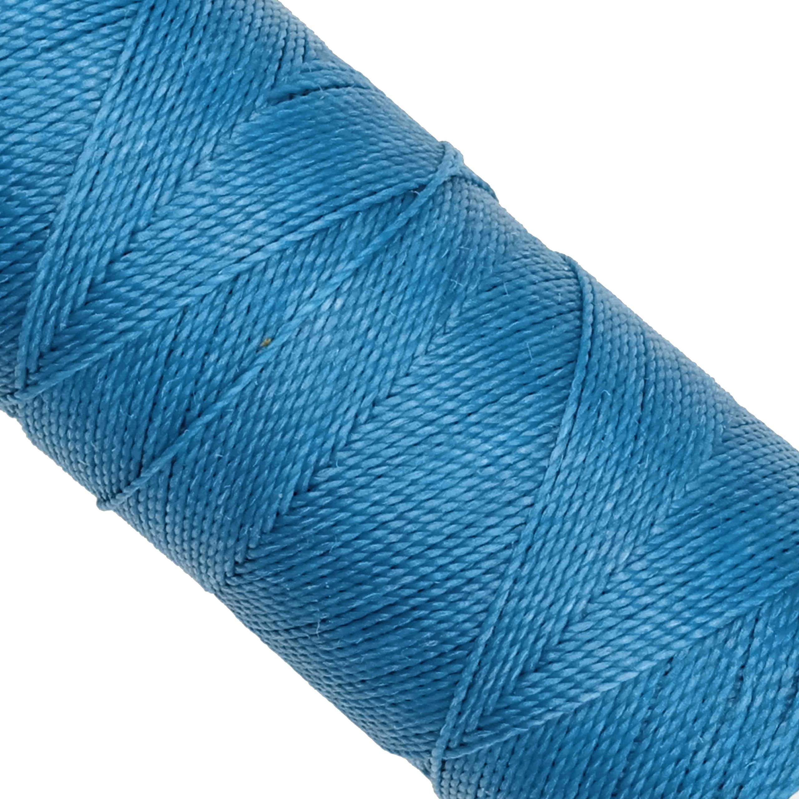 Linhasita Waxed Thread 100 g / 170 m Polyester 1 mm Thick Macrame, 30 Colours blue turquoise