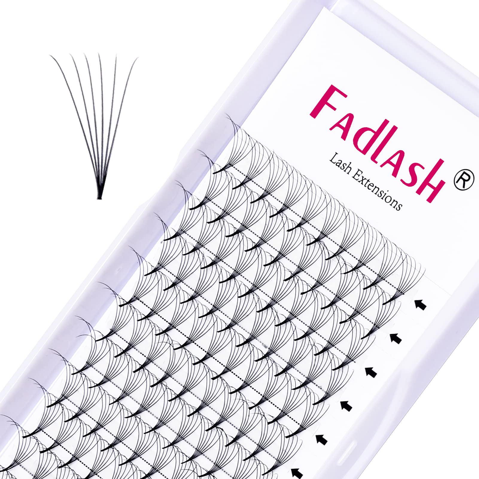 Pre Made Fans Eyelash Extensions 6D 0.07-D Curl 11mm Fadlash Premade Russian Volume Lashes Fan Pointy Base Long Lasting Pre Fanned Easy Application Lash Extension