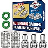 McKillans® 2025 Automatic Garden Hose Quick Connect [Universal FIT] - Stainless Steel Quick Connect Hose Fittings - Water Hos