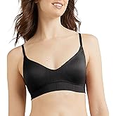Maidenform Women's M Rib Seamless Bralette, Soft Wireless Pullover Bra, Convertible Straps