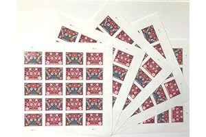 GENERIC 100 Love Postage Stamps*** (5 books of 20) Forever Mailing Hearts & Flowers for Cards