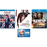 Gerard Butler Triple Feature Olympus Has Fallen, London Has Fallen, Angel Has Fallen 3 Disc Blu Ray Set with Bonus Art Card