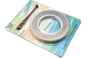 GONGWANTON 1/4 Black Backed Copper foil for Stained Glass Project, DIY Crafts, 2Rolls