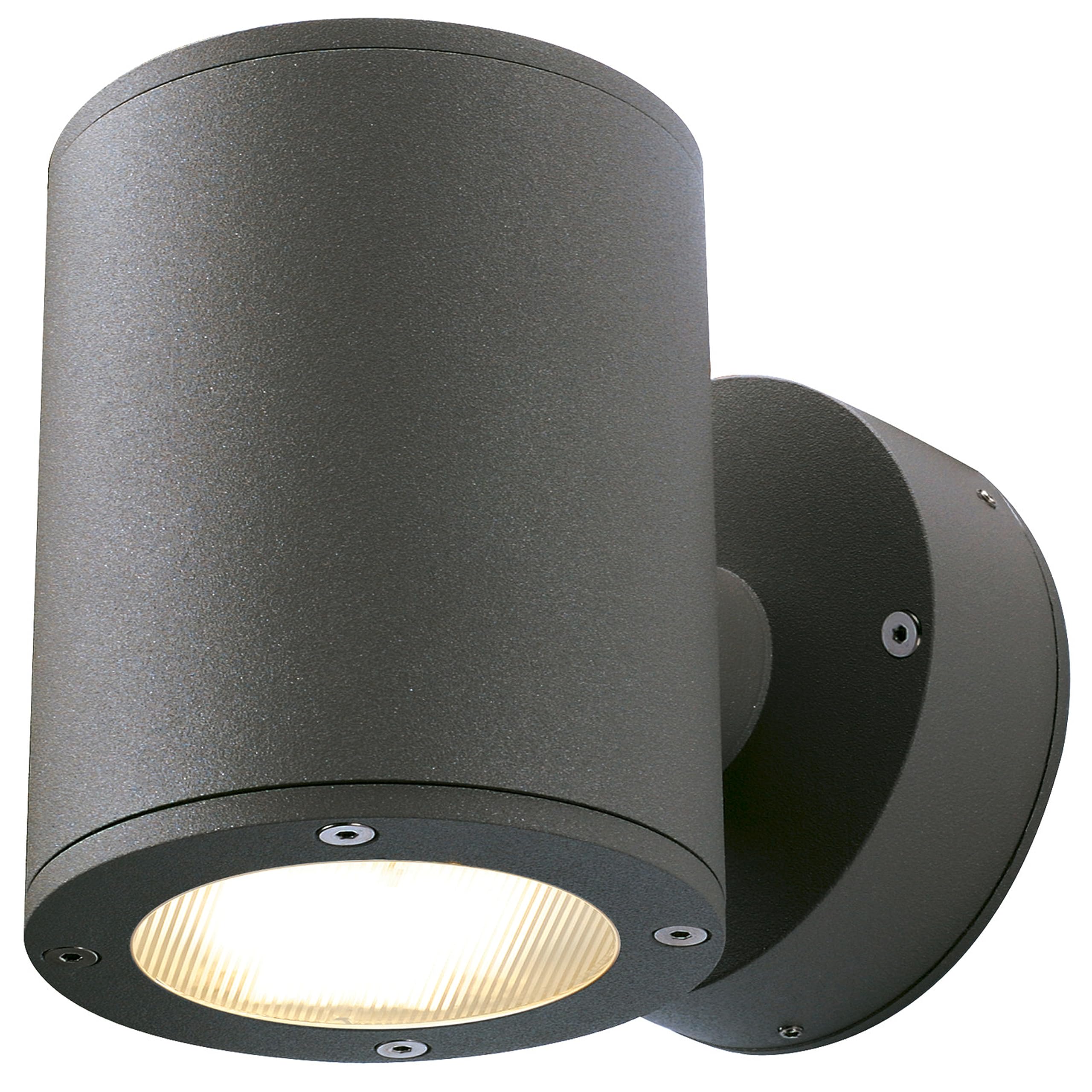 SLV Outdoor Wall Lights - SITRA Up and Down Lights for GX53 LED Bulb - Energy-Efficient Outdoor Lights for Front Door, Garden, Garage & Patio - IP44, 9W, 220-240V, 15.5 x 12.5 x 10 cm, Anthracite